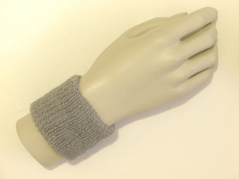 Gray silver cheap youth terry wristband