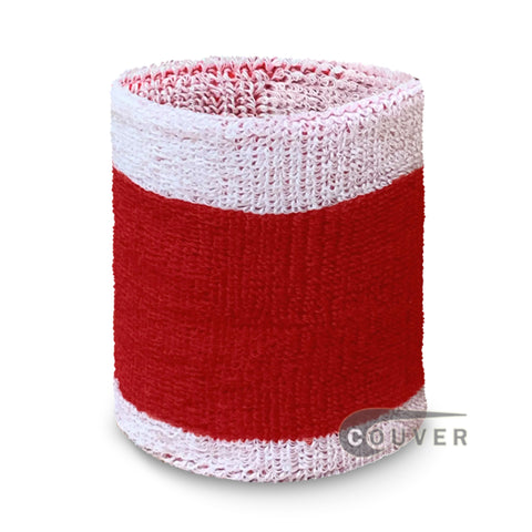 Heather white red 2color wristband sweatband
