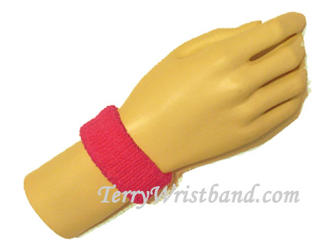 Hot Pink cheap kids terry wristband