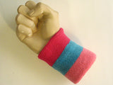 Hot pink sky blue pink terry wristband sweatband 3color