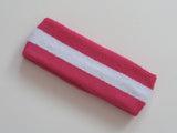 Hot Pink White Stripe Terry Head Band