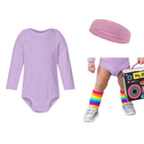 80s Workout Costume for Kids - Lavender Top