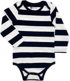 Baby Prisoner Costume, Black White Striped Bodysuit - Infant Inmate Halloween Outfit