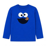 Blue Monster Face Kids Shirt or Baby Bodysuit - Halloween Costume Top