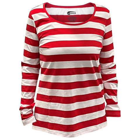 Wenda Where's Waldo red white striped shirt only