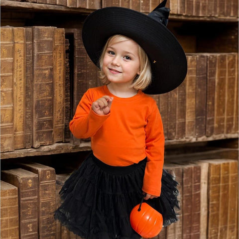 Orange long sleeve kids costume shirt - 12M