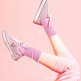 Women's retro scrunch socks and sweatband costume accessory set