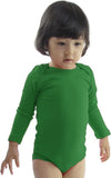 Baby DIY costume long sleeve bodysuit in light pink and green