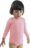 Baby DIY costume long sleeve bodysuit in light pink and green