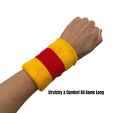 Scott Pilgrim wristband pair flat lay - Halloween cosplay accessory