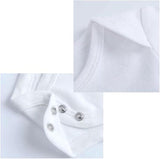 Baby bodysuit snap and shoulder detail