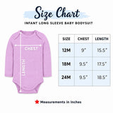 Infant long sleeve bodysuit size chart