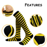 Women's yellow and black costume socks and accessory set - image 12