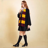 Maroon and gold striped scarf costume accessories