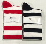 Black and white striped knee-high costume socks