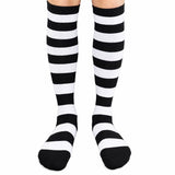 Women's black and white striped costume product photo