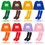 5T Kids Candy Costume Shirt, Colorful Halloween Outfit, Matching Sibling or Friends Costume, Long Sleeve Character Top