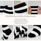 Black and white striped knee-high costume socks