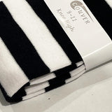 Black and white striped knee-high costume socks