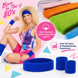 Women's retro scrunch socks and sweatband costume accessory set