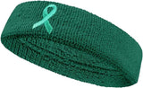 Teal ribbon terry headband, 1 piece