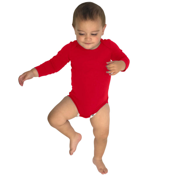 Red baby long sleeve bodysuit costume