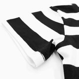 Girls' Black and White Striped Costume Shirt: Soft Cotton Cosplay