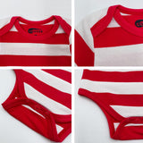 Baby Halloween Costume, Cosplay Outfit, Dress-Up Bodysuit-Red White Striped Onesie Romper