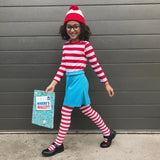 Kids Red White Striped Shirt | Waldo Wally Halloween Costume | Unisex Toddler & Youth Outfit