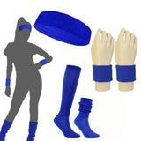 Women's Retro Scrunch Socks & Sweatband Costume Set