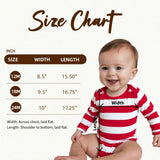 Baby Halloween Costume, Cosplay Outfit, Dress-Up Bodysuit-Red White Striped Onesie Romper