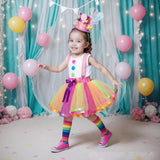 Kids Rainbow Striped Knee-High Socks – Halloween Costume Accessory