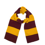 Women's Maroon & Gold Striped Scarf Costume Set