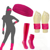 Women's Retro Scrunch Socks & Sweatband Costume Set