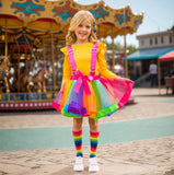 Kids Rainbow Striped Knee-High Socks – Halloween Costume Accessory
