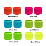 Retro Neon Wristband & Scrunch Socks – 80s Aerobics Workout Costume Accessories
