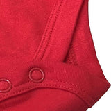 Red Long Sleeve Baby Bodysuit for DIY Strawberry Costume (Snap Closure, 100% Cotton)
