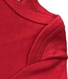 Red Long Sleeve Baby Bodysuit for DIY Strawberry Costume (Snap Closure, 100% Cotton)