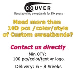 Embroidered Number Wristband – Blue Cotton Sports Sweatband