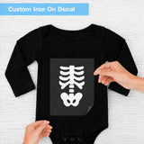 Applying the white skeleton design to a black bodysuit