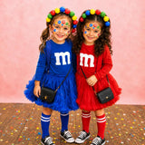 Kids Chocolate Candy Costume Shirt, Colorful Halloween Outfit, Long Sleeve Toddler Shirt, Friends Sibling Family Costume