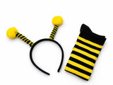 Women's Yellow & Black Bee Costume Knee-High Socks & Accessory Sets