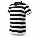 Short sleeve black and white striped shirt only