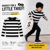 Long sleeve striped shirt feature callouts