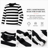 Long sleeve striped shirt soft cotton fabric detail