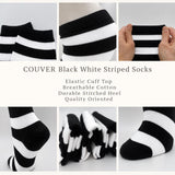 Over-the-Knee Striped Socks for Women – Halloween Thigh-High Stockings, 12 Color Combos