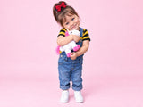 Baby black and gold striped bodysuit costume