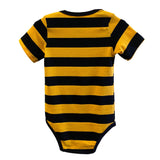 Baby black and gold striped bodysuit costume