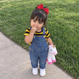 Baby black and gold striped bodysuit costume