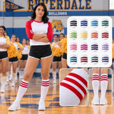 Women's Striped Knee-High Socks - Retro Tube Socks for Halloween Costumes & Dress-Up